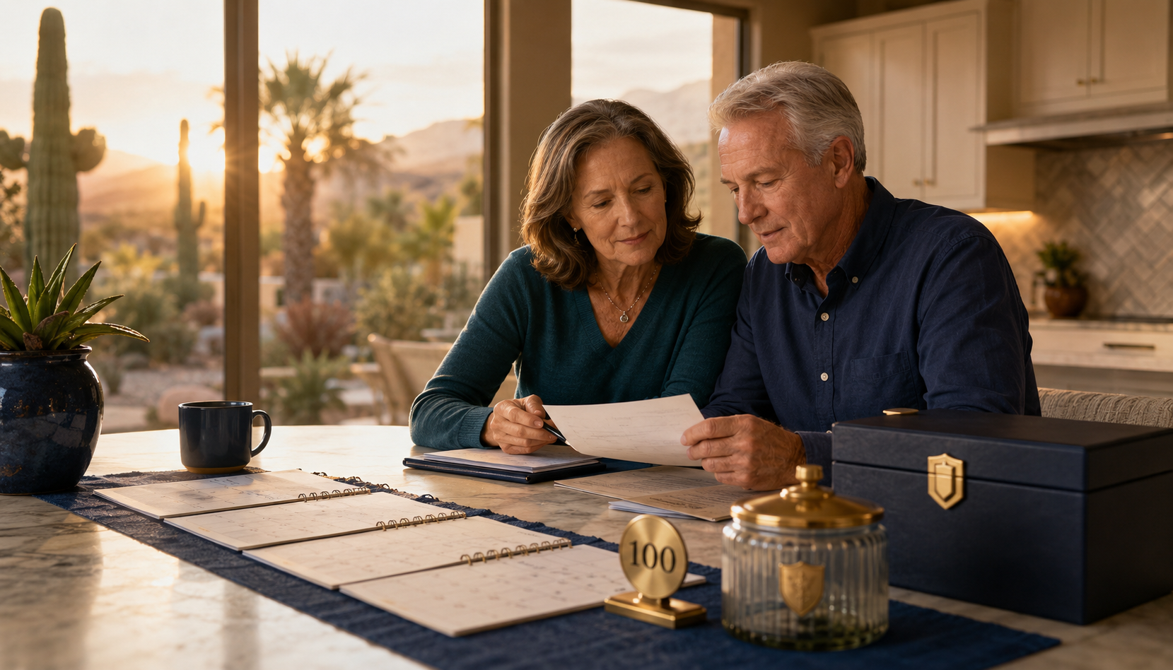 Arizona family reviewing retirement and care planning in plain language